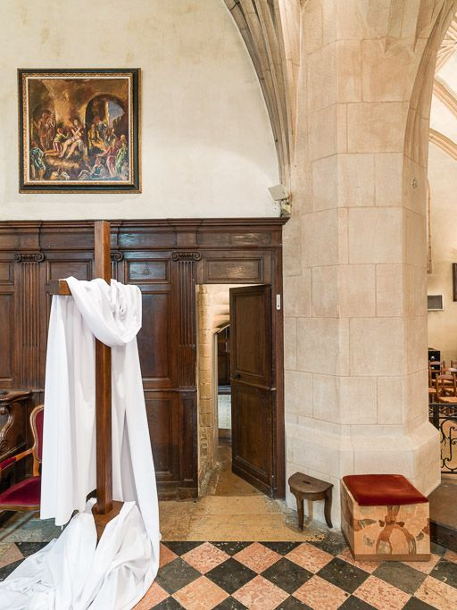 Porte de la sacristie. © Pierre-Marie Barbe-Richaud / Région Bourgogne-Franche-Comté, Inventaire du patrimoine - 2017