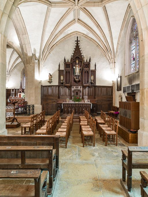 Vue d'ensemble de la chapelle du bas côté droit. © Pierre-Marie Barbe-Richaud / Région Bourgogne-Franche-Comté, Inventaire du patrimoine - 2017