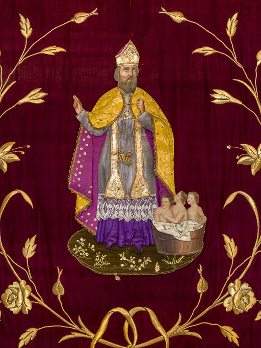 Détail de saint Nicolas. © Pierre-Marie Barbe-Richaud / Région Bourgogne-Franche-Comté, Inventaire du patrimoine - 2017