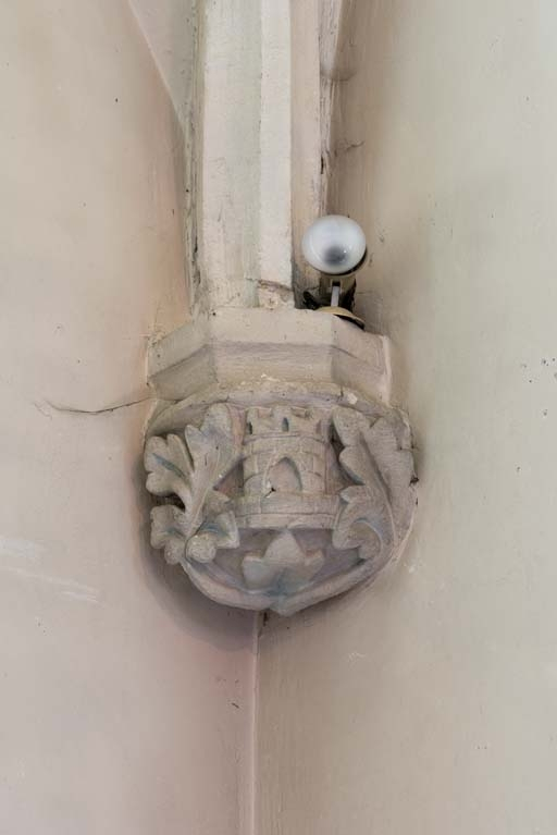 Chapelle nord : culot de l'angle nord-est. © Pierre-Marie Barbe-Richaud / Région Bourgogne-Franche-Comté, Inventaire du patrimoine - 2018