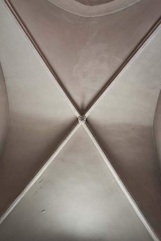 Chapelle nord : voûte et clef de voûte. © Pierre-Marie Barbe-Richaud / Région Bourgogne-Franche-Comté, Inventaire du patrimoine - 2018