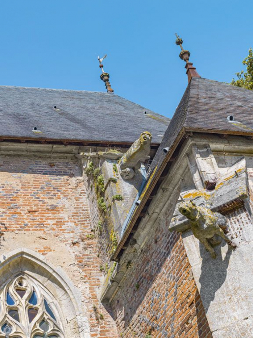 Gargouilles, chapelle droite et chevet. © Thierry Kuntz / Région Bourgogne-Franche-Comté, Inventaire du patrimoine - 2018