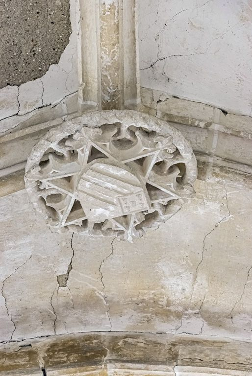 Intérieur de la chapelle : clef de voûtes. © Thierry Kuntz / Région Bourgogne-Franche-Comté, Inventaire du patrimoine - 2018