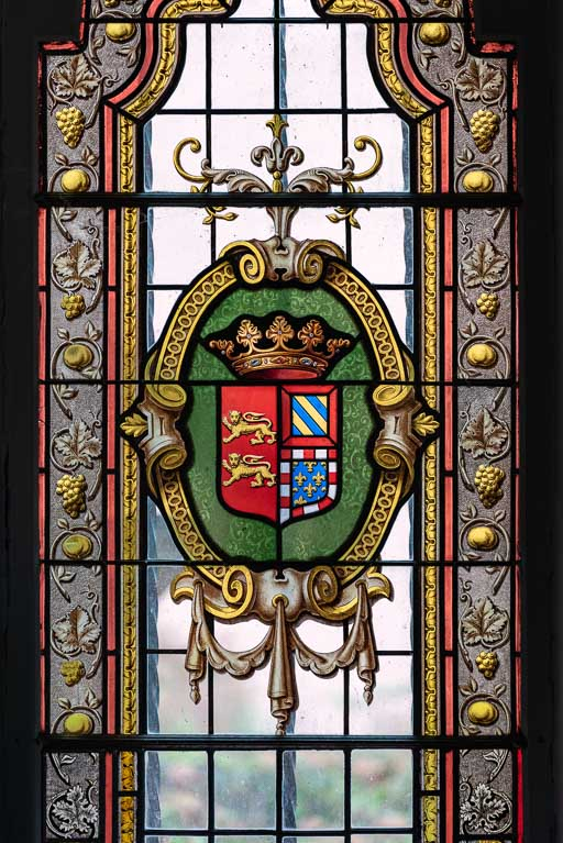 Détail, médaillon central. © Pierre-Marie Barbe-Richaud / Région Bourgogne-Franche-Comté, Inventaire du patrimoine - 2019