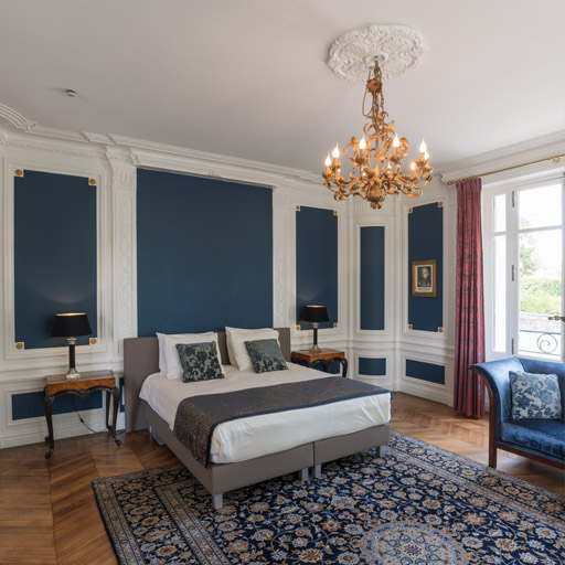 Vue intérieure du grand salon, au rez-de-chaussée. © Pierre-Marie Barbe-Richaud / Région Bourgogne-Franche-Comté, Inventaire du patrimoine - 2019