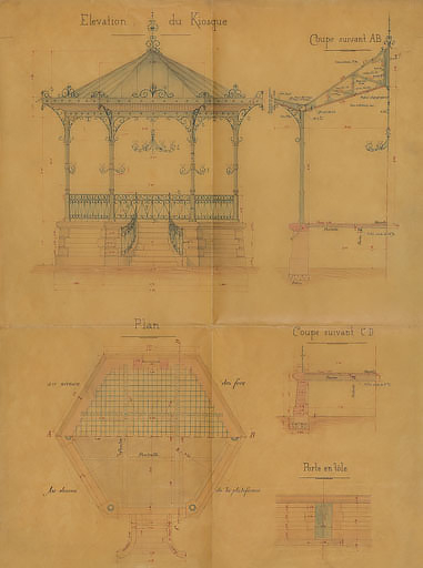 kiosque © Pierre-Marie Barbe-Richaud / Région Bourgogne-Franche-Comté, Inventaire du patrimoine - 2021