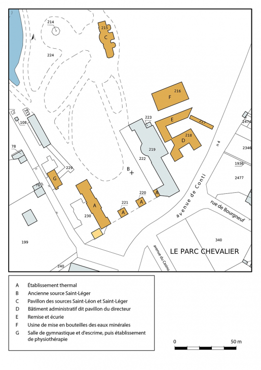 établissement thermal © Pierre-Marie Barbe-Richaud / Région Bourgogne-Franche-Comté, Inventaire du patrimoine - 2021  établissement thermal © Pierre-Marie Barbe-Richaud / Région Bourgogne-Franche-Comté, Inventaire du patrimoine - 2021
