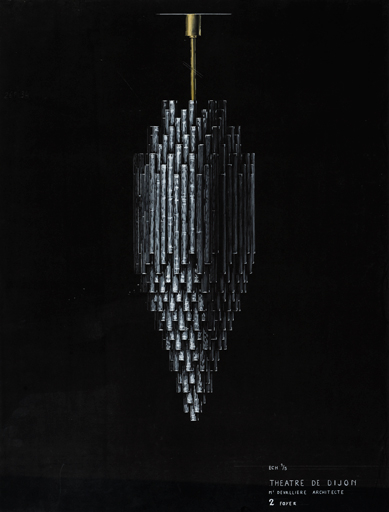  théâtre lustre © Pierre-Marie Barbe-Richaud / Région Bourgogne-Franche-Comté, Inventaire du patrimoine - 2022