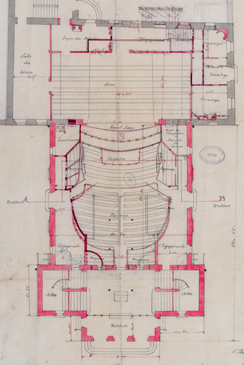 théâtre © Pierre-Marie Barbe-Richaud / Région Bourgogne-Franche-Comté, Inventaire du patrimoine - 2023  théâtre © Pierre-Marie Barbe-Richaud / Région Bourgogne-Franche-Comté, Inventaire du patrimoine - 2023