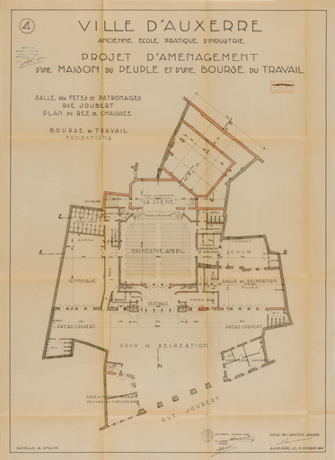  théâtre maison du peuple bourse du travail © Pierre-Marie Barbe-Richaud / Région Bourgogne-Franche-Comté, Inventaire du patrimoine - 2023