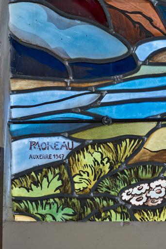 verrière © Pierre-Marie Barbe-Richaud / Région Bourgogne-Franche-Comté, Inventaire du patrimoine - 2023  verrière © Pierre-Marie Barbe-Richaud / Région Bourgogne-Franche-Comté, Inventaire du patrimoine - 2023