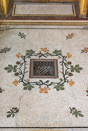 revêtement de sol © Pierre-Marie Barbe-Richaud / Région Bourgogne-Franche-Comté, Inventaire du patrimoine - 2024  revêtement de sol © Pierre-Marie Barbe-Richaud / Région Bourgogne-Franche-Comté, Inventaire du patrimoine - 2024