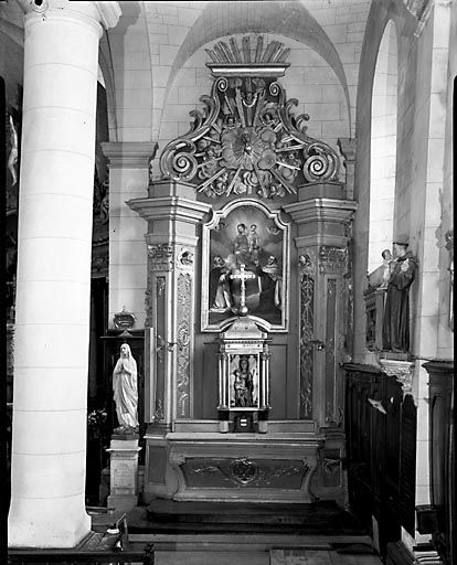Vue de l'autel-retable nord. © Yves Sancey / Région Bourgogne-Franche-Comté, Inventaire du patrimoine - 1973