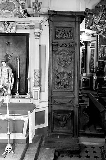 Piédroit nord : Baptême du Christ. © Yves Sancey / Région Bourgogne-Franche-Comté, Inventaire du patrimoine - 1973