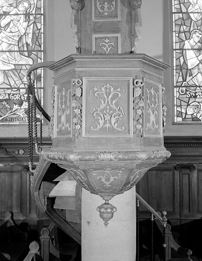 Détail d'un panneau de la cuve. © Yves Sancey / Région Bourgogne-Franche-Comté, Inventaire du patrimoine - 1974