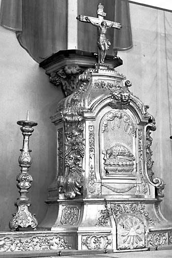 Détail du tabernacle. © Yves Sancey / Région Bourgogne-Franche-Comté, Inventaire du patrimoine - 1974