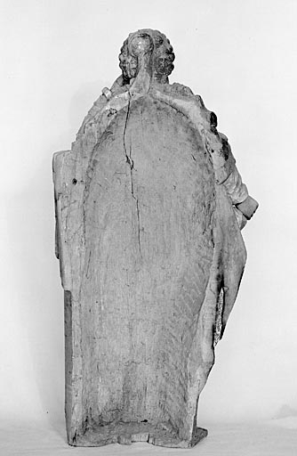 Sainte Barbe : vue de dos. © Yves Sancey / Région Bourgogne-Franche-Comté, Inventaire du patrimoine - 1974