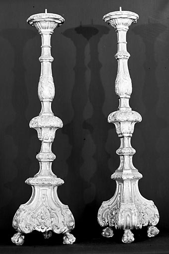 Deux chandeliers. © Yves Sancey / Région Bourgogne-Franche-Comté, Inventaire du patrimoine - 1974