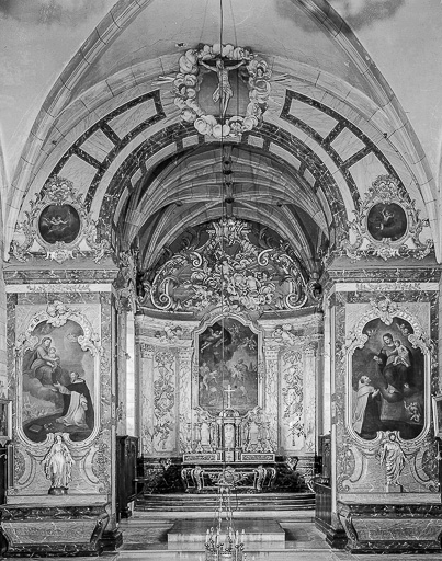 Choeur et mur est de la nef. © Yves Sancey / Région Bourgogne-Franche-Comté, Inventaire du patrimoine - 1974