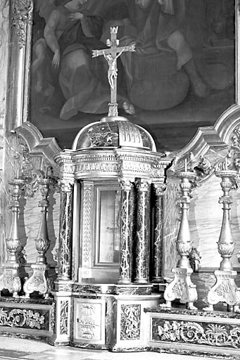 Vue du tabernacle ouvert. © Yves Sancey / Région Bourgogne-Franche-Comté, Inventaire du patrimoine - 1974