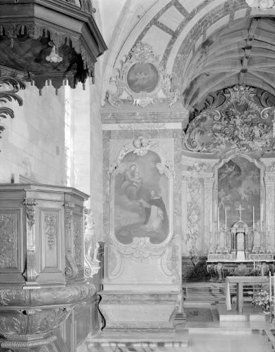 Vue d'ensemble de l'autel-retable latéral gauche. © Yves Sancey / Région Bourgogne-Franche-Comté, Inventaire du patrimoine - 1974