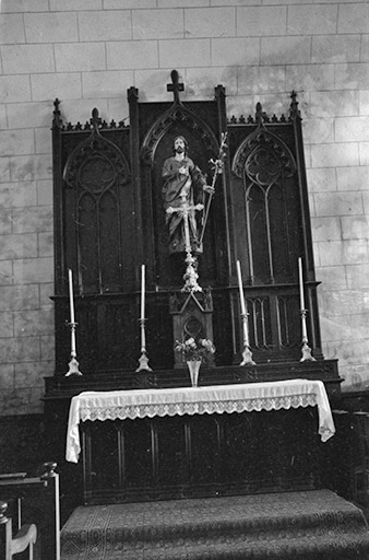 Autel latéral nord dédié à saint Joseph, bois, XIXe siècle : vue d'ensemble © Guy Forestier / Région Bourgogne-Franche-Comté, Inventaire du patrimoine - 1974