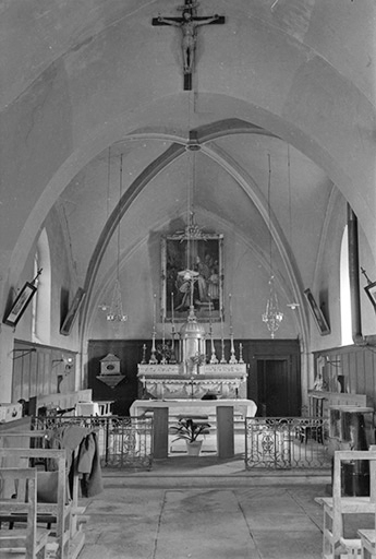 Choeur vu de la nef. © Guy Forestier / Région Bourgogne-Franche-Comté, Inventaire du patrimoine - 1974