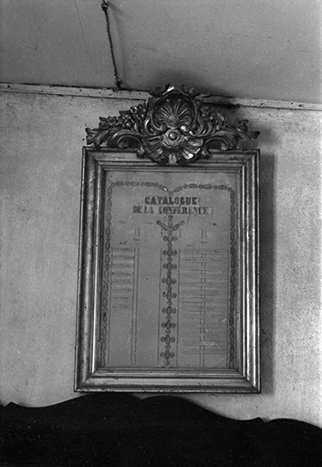 Tableau, papier et cadre en bois peint doré, XIXe siècle : vue de face. © Guy Forestier / Région Bourgogne-Franche-Comté, Inventaire du patrimoine - 1974