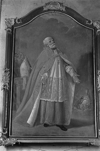 Tableau : saint Claude (?), peinture, 19ème siècle : vue de face © Guy Forestier / Région Bourgogne-Franche-Comté, Inventaire du patrimoine - 1974