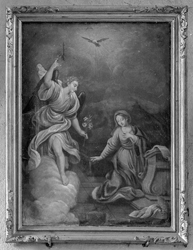 Tableau : l'Annonciation, peinture, 18ème siècle : vue de face © Guy Forestier / Région Bourgogne-Franche-Comté, Inventaire du patrimoine - 1974