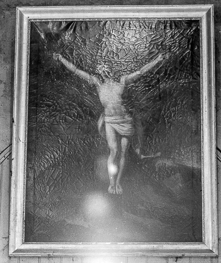 Tableau de la Crucifixion : vue d'ensemble. © Guy Forestier / Région Bourgogne-Franche-Comté, Inventaire du patrimoine - 1974