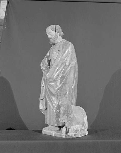 Saint Luc : trois quarts gauche. © Yves Sancey / Région Bourgogne-Franche-Comté, Inventaire du patrimoine - 1974