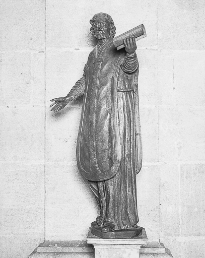 Diacre au parchemin : trois quarts gauche. © Yves Sancey / Région Bourgogne-Franche-Comté, Inventaire du patrimoine - 1975