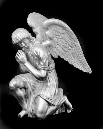 Ange droit vu de trois quarts. © Yves Sancey / Région Bourgogne-Franche-Comté, Inventaire du patrimoine - 1975