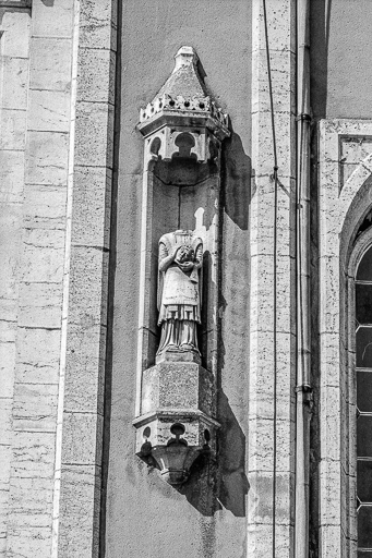 Détail de la tour-clocher : saint Férréol. © Yves Sancey / Région Bourgogne-Franche-Comté, Inventaire du patrimoine - 1975