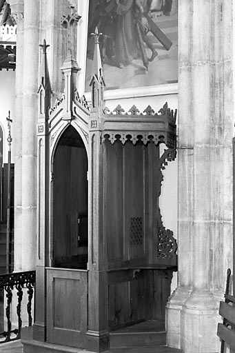Vue d'un confessionnal. © Yves Sancey / Région Bourgogne-Franche-Comté, Inventaire du patrimoine - 1975
