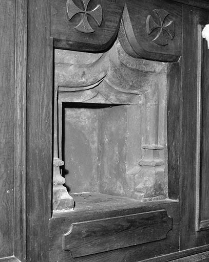 Niche du choeur. © Yves Sancey / Région Bourgogne-Franche-Comté, Inventaire du patrimoine - 1975