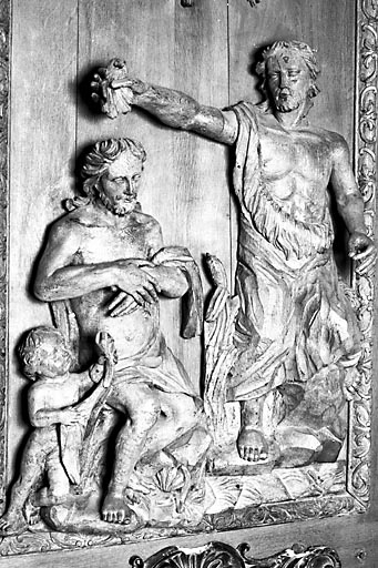 Vue du relief du Baptême du Christ. © Yves Sancey / Région Bourgogne-Franche-Comté, Inventaire du patrimoine - 1975