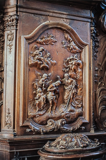 Détail : Baptème du Christ. © Yves Sancey / Région Bourgogne-Franche-Comté, Inventaire du patrimoine - 1975