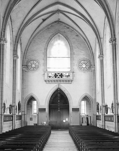 Extérieur : nef vue du choeur. © Yves Sancey / Région Bourgogne-Franche-Comté, Inventaire du patrimoine - 1975