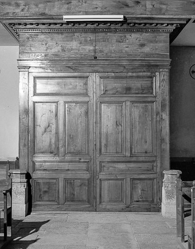 Tambour de la porte antérieure. © Yves Sancey / Région Bourgogne-Franche-Comté, Inventaire du patrimoine - 1975