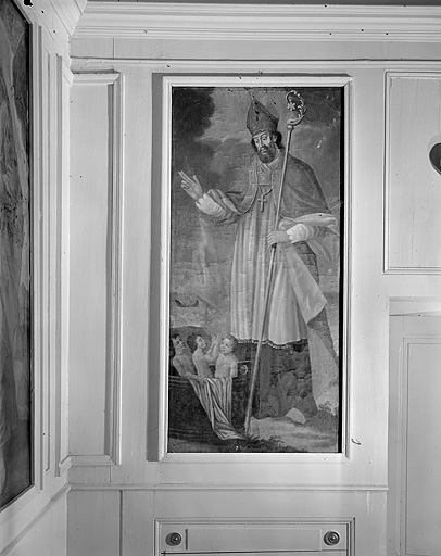 Vue du tableau représentant saint Nicolas. © Yves Sancey / Région Bourgogne-Franche-Comté, Inventaire du patrimoine - 1976