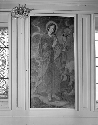 Vue du tableau représentant saint Jean. © Yves Sancey / Région Bourgogne-Franche-Comté, Inventaire du patrimoine - 1976