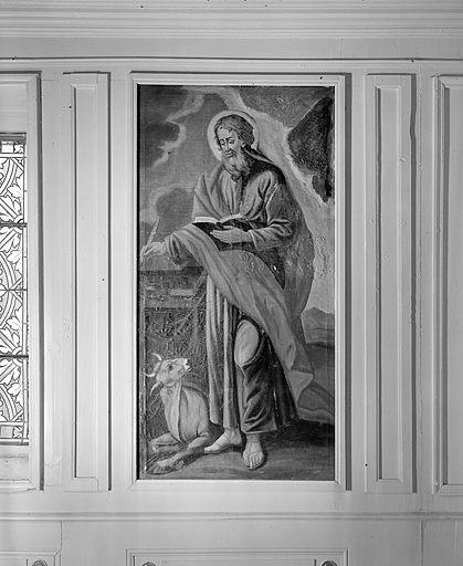 Vue du tableau représentant saint Luc. © Yves Sancey / Région Bourgogne-Franche-Comté, Inventaire du patrimoine - 1976