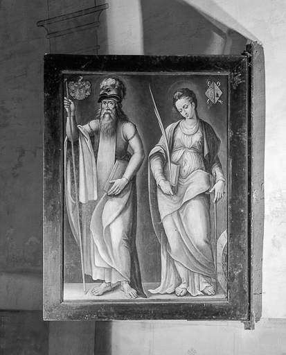 Saint Guillaume et sainte Catherine. © Yves Sancey / Région Bourgogne-Franche-Comté, Inventaire du patrimoine - 1976