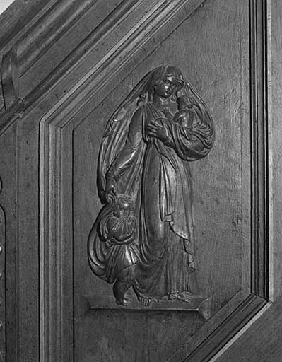 2e panneau de la rampe : la Charité. © Yves Sancey / Région Bourgogne-Franche-Comté, Inventaire du patrimoine - 1976