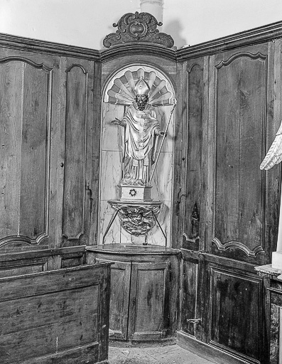 Vue de face, dans sa niche. © Yves Sancey / Région Bourgogne-Franche-Comté, Inventaire du patrimoine - 1976