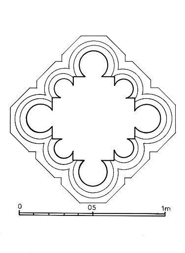 Détail : plan de colonne. © Yves Sancey / Région Bourgogne-Franche-Comté, Inventaire du patrimoine - 1977