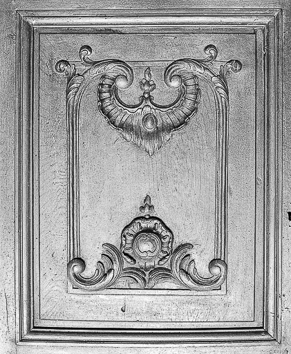 Détail : portillon du deuxième confessionnal gauche. © Yves Sancey / Région Bourgogne-Franche-Comté, Inventaire du patrimoine - 1977