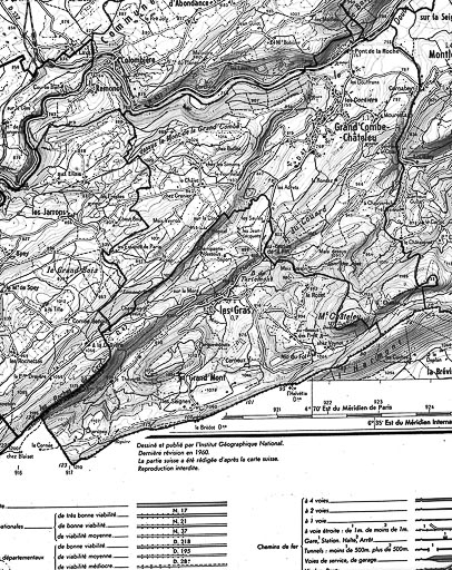 Carte de la localisation des fermes inventoriées. © Dominique Dominguez / Région Bourgogne-Franche-Comté, Inventaire du patrimoine - 1978
